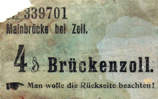 Brückenzollticket Sand Zeil